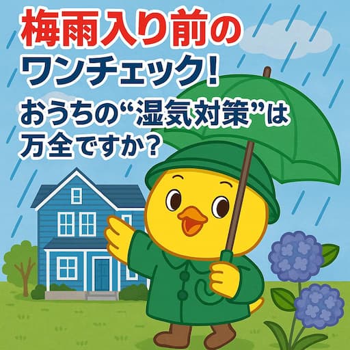 梅雨入り前のワンチェック！おうちの“湿気対策”は万全ですか？